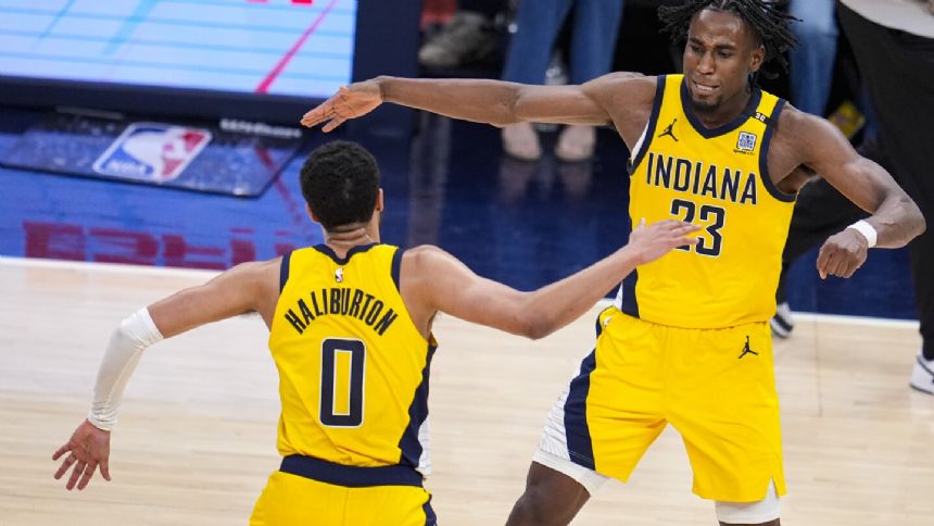 Haliburton breaks tie with 3-point play, Pacers beats Bucks 121-118 in OT to take 2-1 series lead
