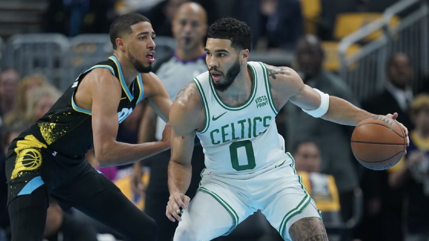 Haliburton's triple-double and late 4-point play help Pacers oust Celtics from NBA tourney