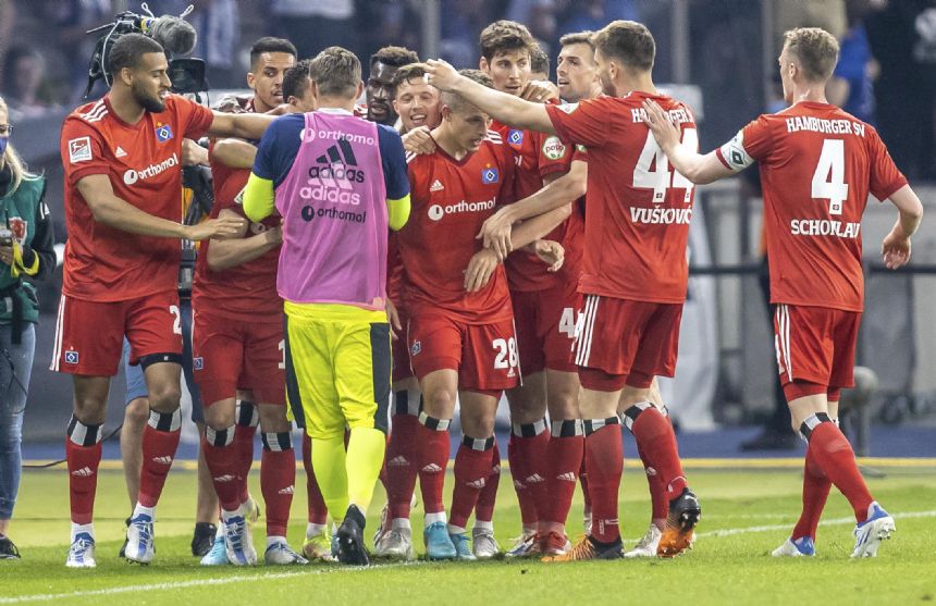 Hamburg beats Hertha 1-0 in 1st leg of promotion playoff