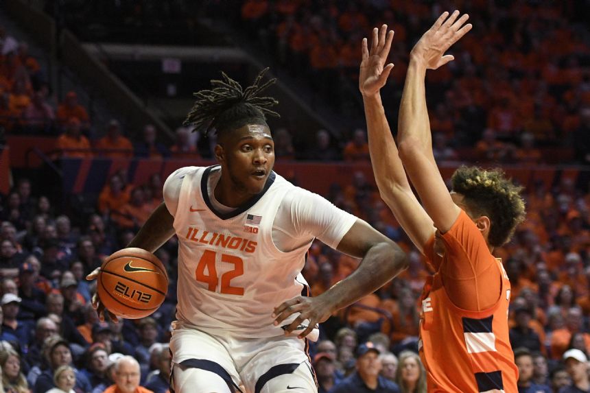 Hawkins has triple-double, No. 16 Illinois thumps Syracuse