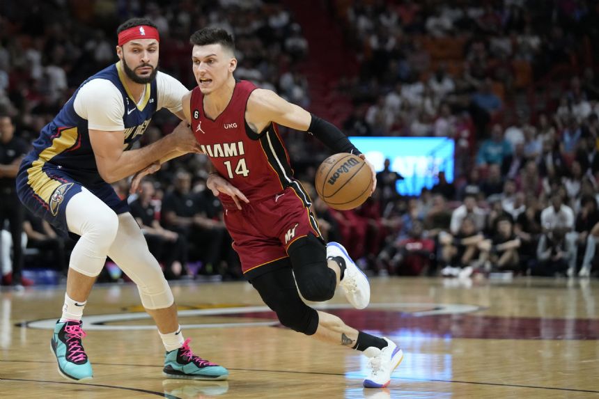 Herro scores 26, Heat come from 16 down, top Pelicans 100-96