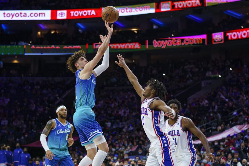 Hornets beat 76ers 109-98 to end 16-game series skid