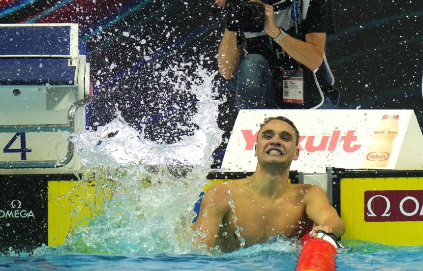Hungary's Milak sets world record in men's 200 butterfly