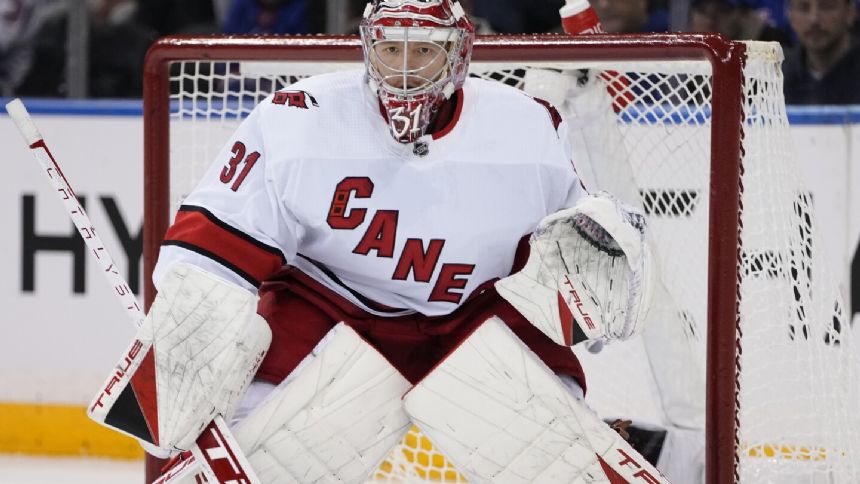 Hurricanes goalie Frederik Andersen is out indefinitely because of a blood clotting issue