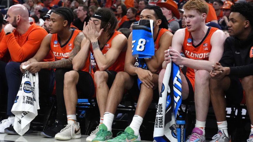 Illinois' Final Four hopes evaporate in second-half collapse against defending champ UConn
