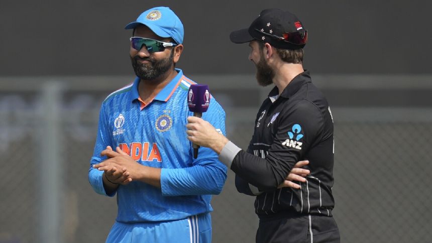 India wins the toss, bats first in the Cricket World Cup semifinal against New Zealand