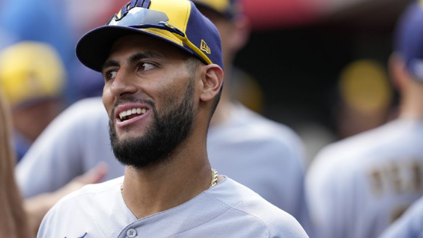 Infielder Abraham Toro acquired by A's from Brewers for minor league pitcher Chad Patrick