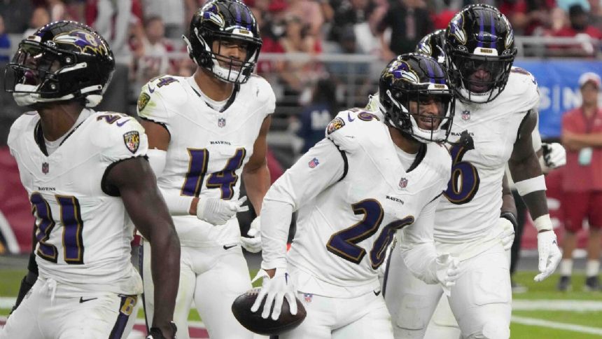 Interceptions helped Ravens shake off uneven start against Arizona and extend AFC North lead