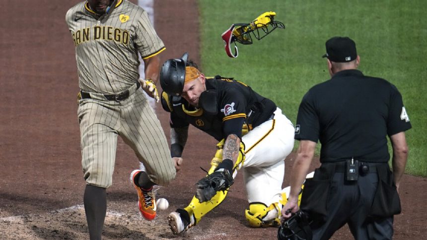 Jackson Merrill has 2 HRs, including tying shot, as the Padres hold off Pirates 9-8 in 10