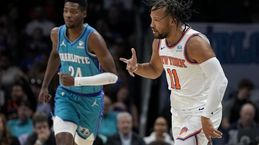 Jalen Brunson scores 32 points, leads Knicks past Hornets for 3rd straight victory