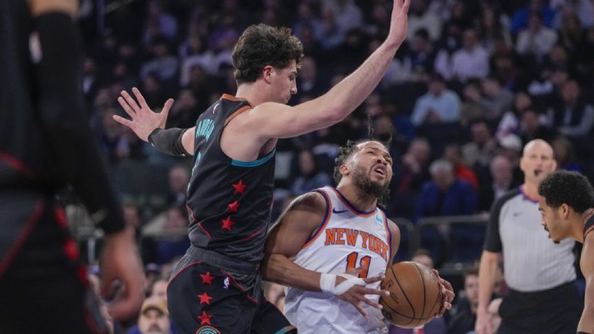 Jalen Brunson scores 41 points to lead the Knicks to a 113-109 victory over the Wizards