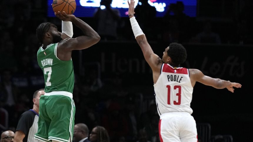 Jaylen Brown scores 36 points as Celtics race past Wizards 126-107
