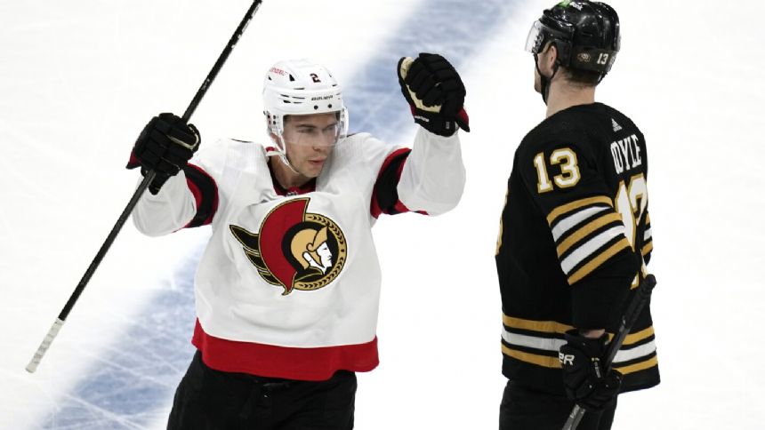 Jiri Smejkal gets 1st goal, Senators beat Bruins 3-1 in regular-season finale