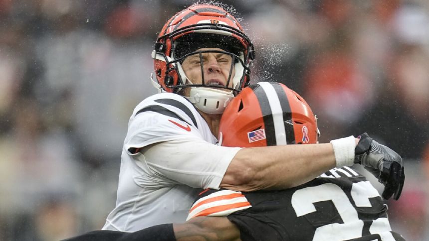 Joe Burrow treated roughly by Browns, throws for career-low 82 yards in season-opening loss