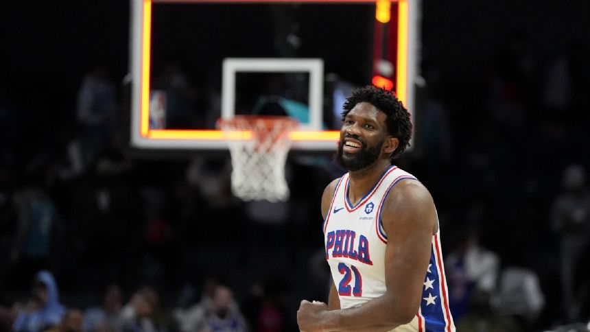 Joel Embiid scores 33 points, 76ers beat Hornets 97-89 for 5th straight victory