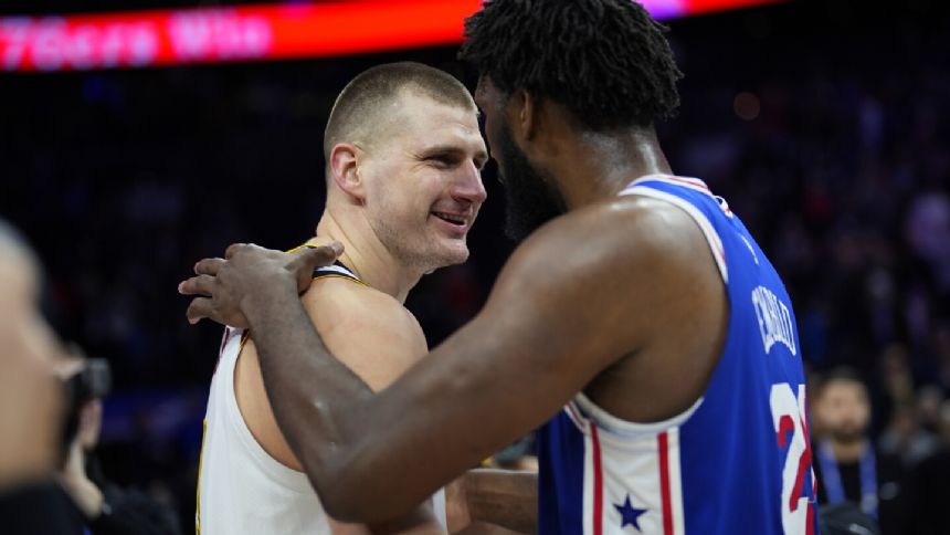Joel Embiid scores 41 to lead the 76ers past fellow MVP Nikola Jokic and the Nuggets, 126-121