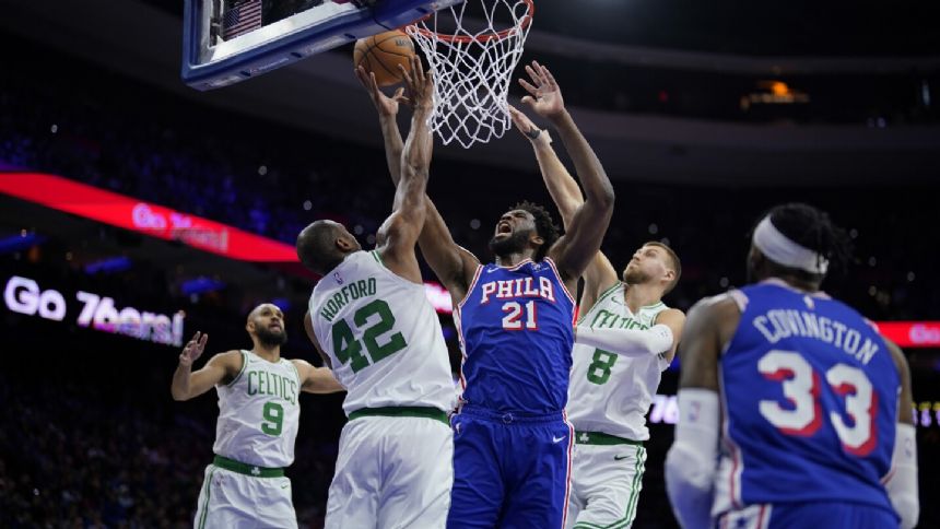 Joel Embiid, Tyrese Maxey lead 76ers to sixth straight win, 106-103 over the Boston Celtics