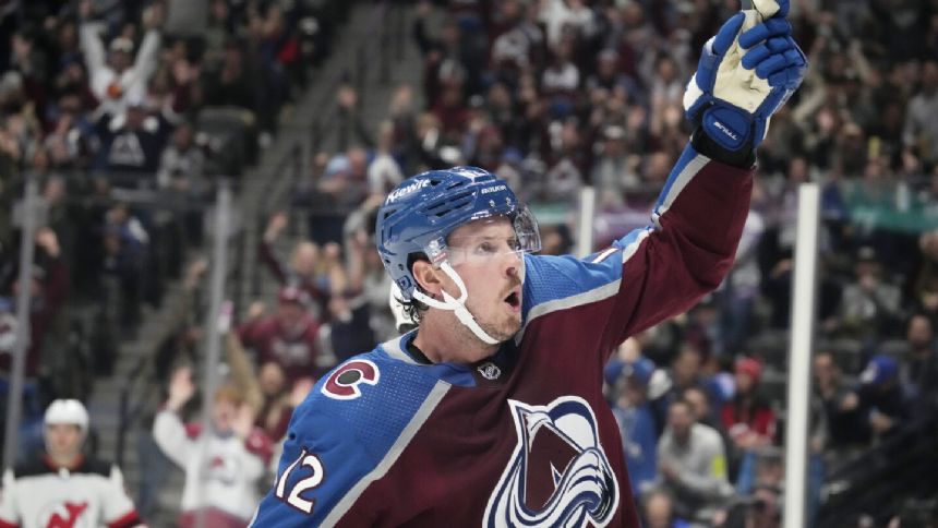 Johansen scores go-ahead goal late, Colorado beats New Jersey 6-3
