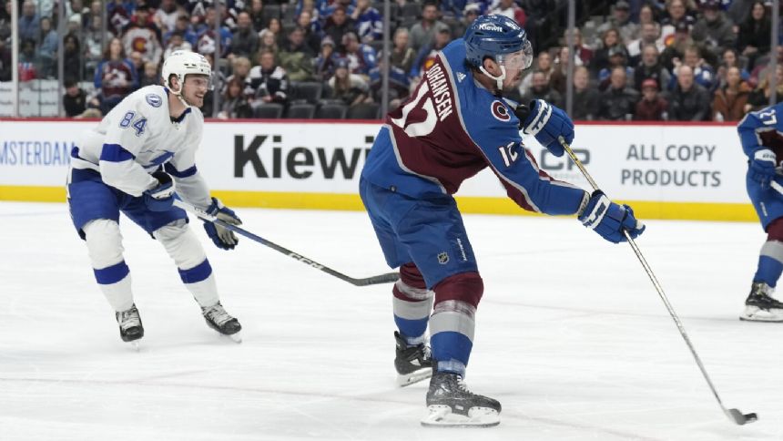 Johansen scores twice, Avalanche beat Lightning 4-1 for 4th straight win