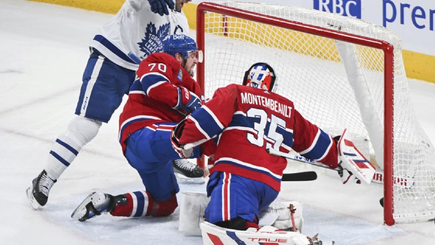John Tavares breaks late tie with 20th goal, Maple Leafs beat Canadiens 3-2