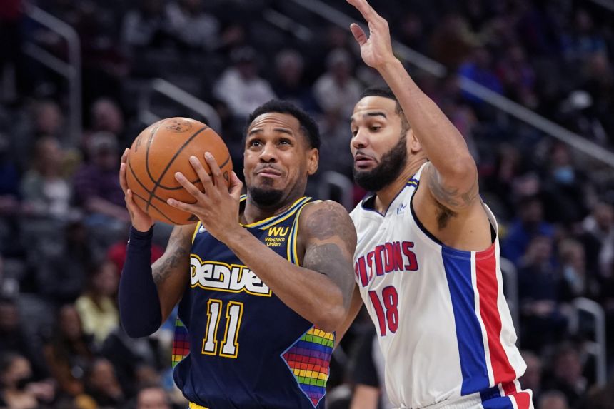 Jokic's 28 points, 21 rebounds leads Nuggets past Pistons