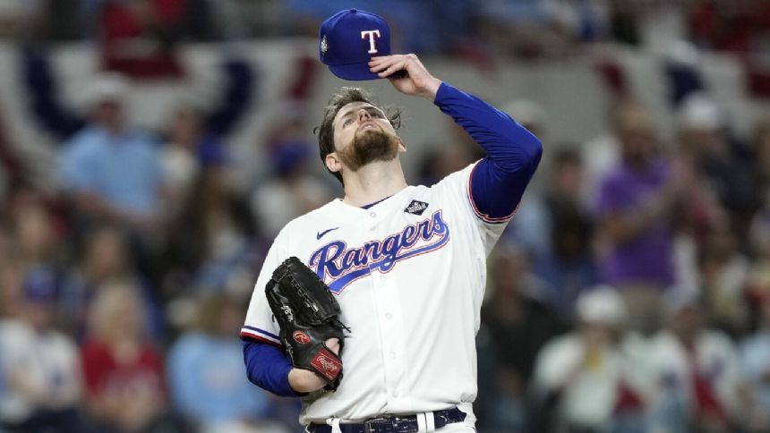 Jordan Montgomery has gritty World Series start for Rangers, but no Ks in his first postseason loss