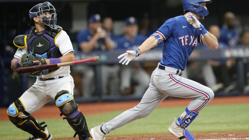 Jordan Montgomery pitches Texas Rangers past Tampa Bay Rays 4-0 in Wild Card Series opener