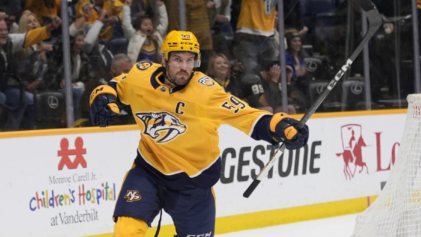 Josi scores OT winner to lead Predators to 5-4 victory over Vegas; streak extended to 16-0-2