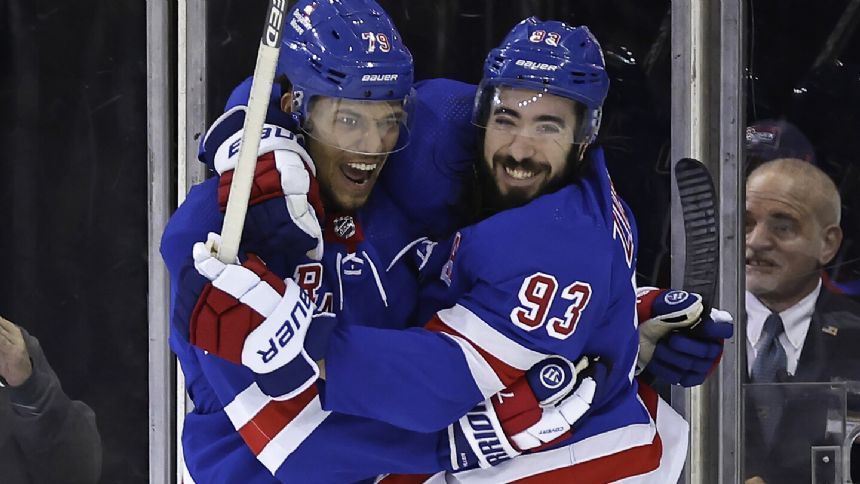 K'Andre Miller scores twice to lift Rangers over Capitals 5-1