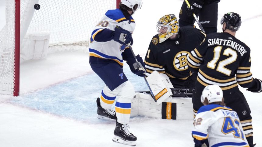 Kapanen, Thomas score in 1st period; Blues roll past Bruins 5-1