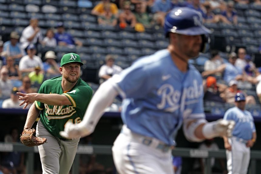 Kemp, Brown, Murphy lead A's over Royals in 9-7 win