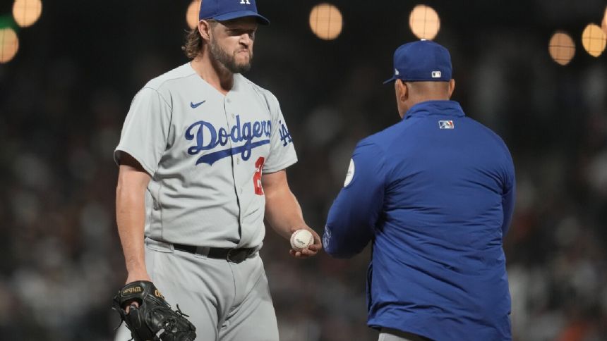 Kershaw loses for first time since May 21 as Giants beat Dodgers 2-1