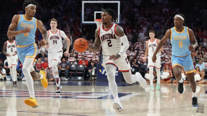 Keshad Johnson helps No. 3 Arizona beat Southern 97-59 after slow start