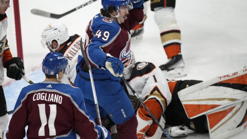 Kirivanta, Cogliano score 21 seconds apart, Avalanche beat Ducks 8-2
