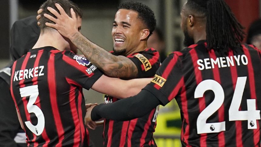 Kluivert's late goal powers Bournemouth to 1-0 victory over Crystal Palace