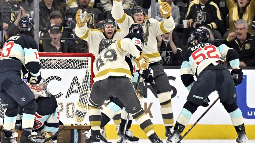 Kolesar breaks tie and Golden Knights beat Kraken 3-1