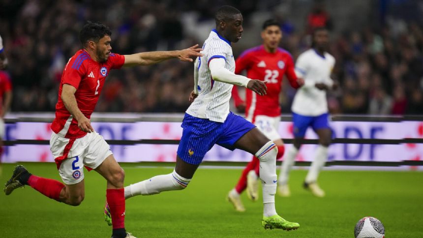 Kolo Muani scores and assists as France fails to impress in 3-2 win over Chile