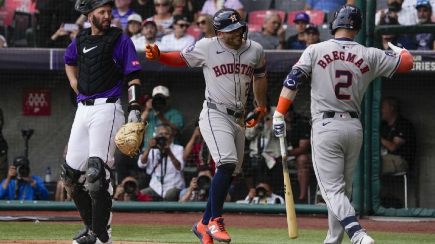 Kyle Tucker homers as the Astros beat the Rockies 8-2 in Mexico City