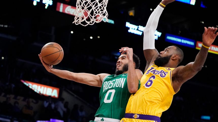 Lakers handle Celtics 117-102, split rivalry for season