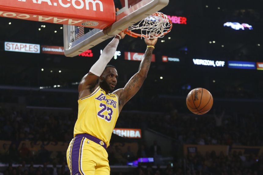 Lakers overcome James' absence to beat Kings 117-92