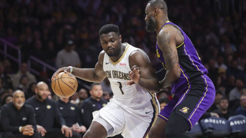 Lakers score 87 points in a spectacular first half and roll to a 139-122 victory over Pelicans