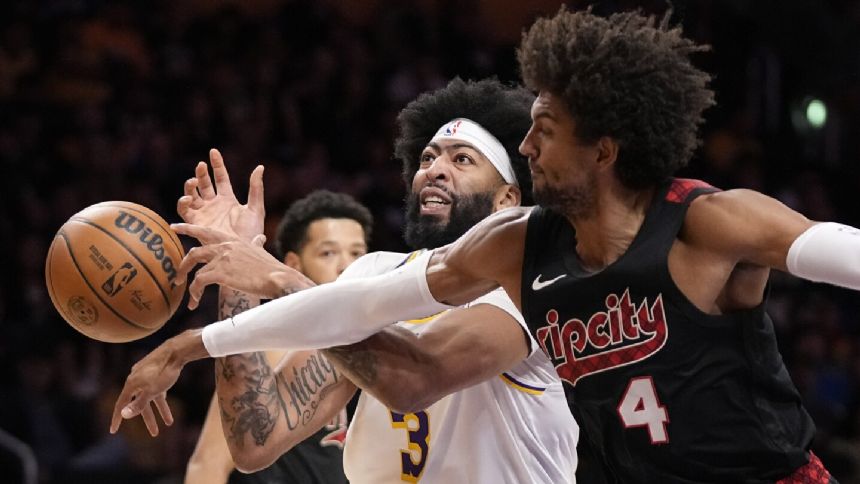 LeBron sits with injury while Davis, Hachimura propel Lakers to 116-110 win over Trail Blazers