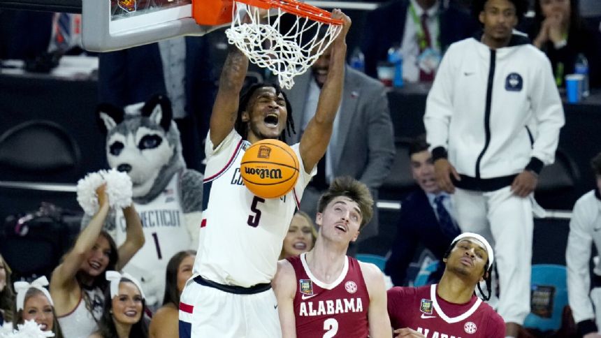 Led by Castle and Clingan, defending champ UConn returns to NCAA title game, beating Alabama 86-72