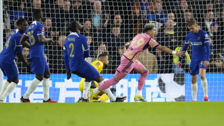 Leeds fan reportedly injured in fall from stands at Stamford Bridge during match against Chelsea