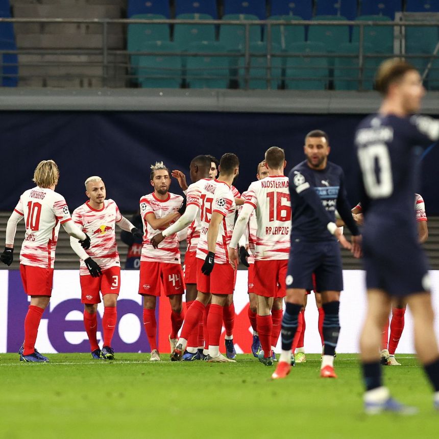 Leipzig beats Man City 2-1 in CL, Walker red card costly
