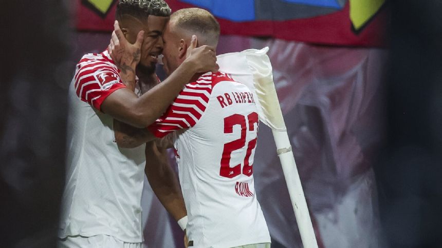 Leipzig scores 5 goals in second half to rally for 5-1 win over Stuttgart in Bundesliga