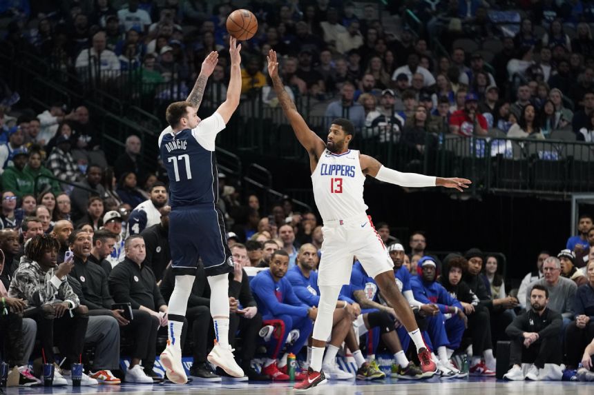 Leonard, George lead Clippers past Mavericks, 112-98