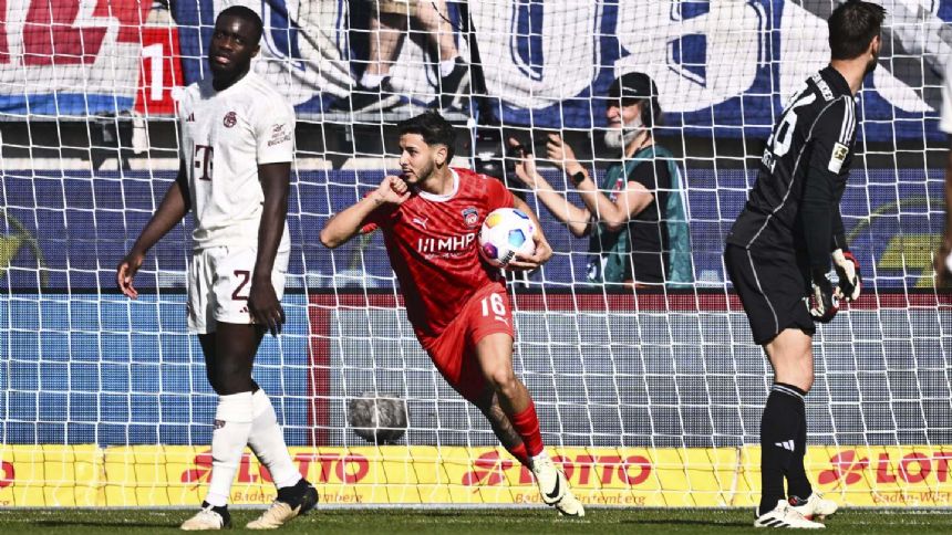 Leverkusen just one win away from Bundesliga title after Bayern collapse in Heidenheim