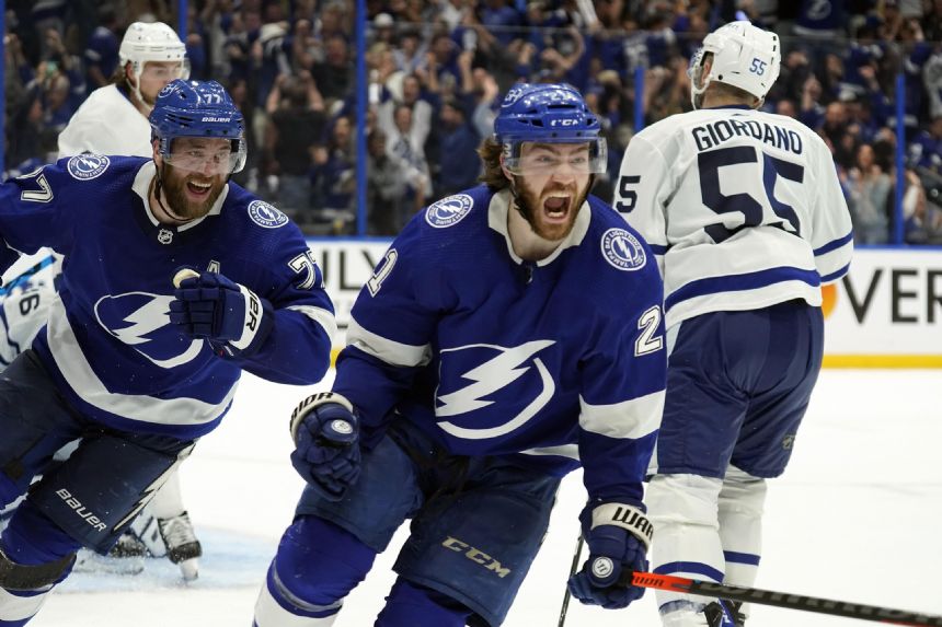 Lightning strike in OT to force Game 7 vs. Maple Leafs
