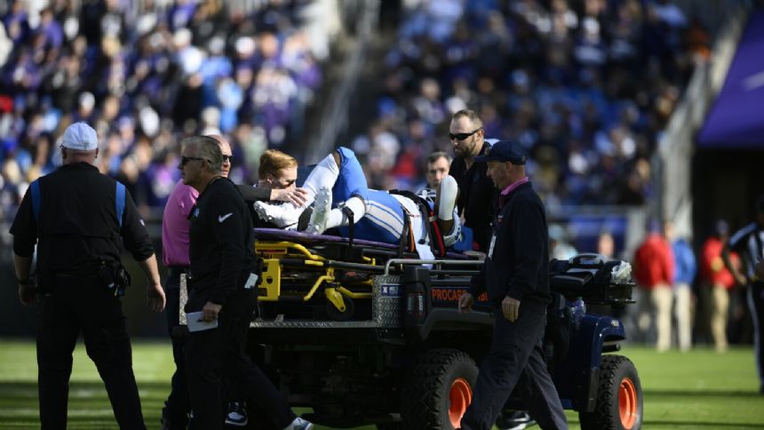 Lions kick returner Mohamed Ibrahim carted off with hip injury against Ravens